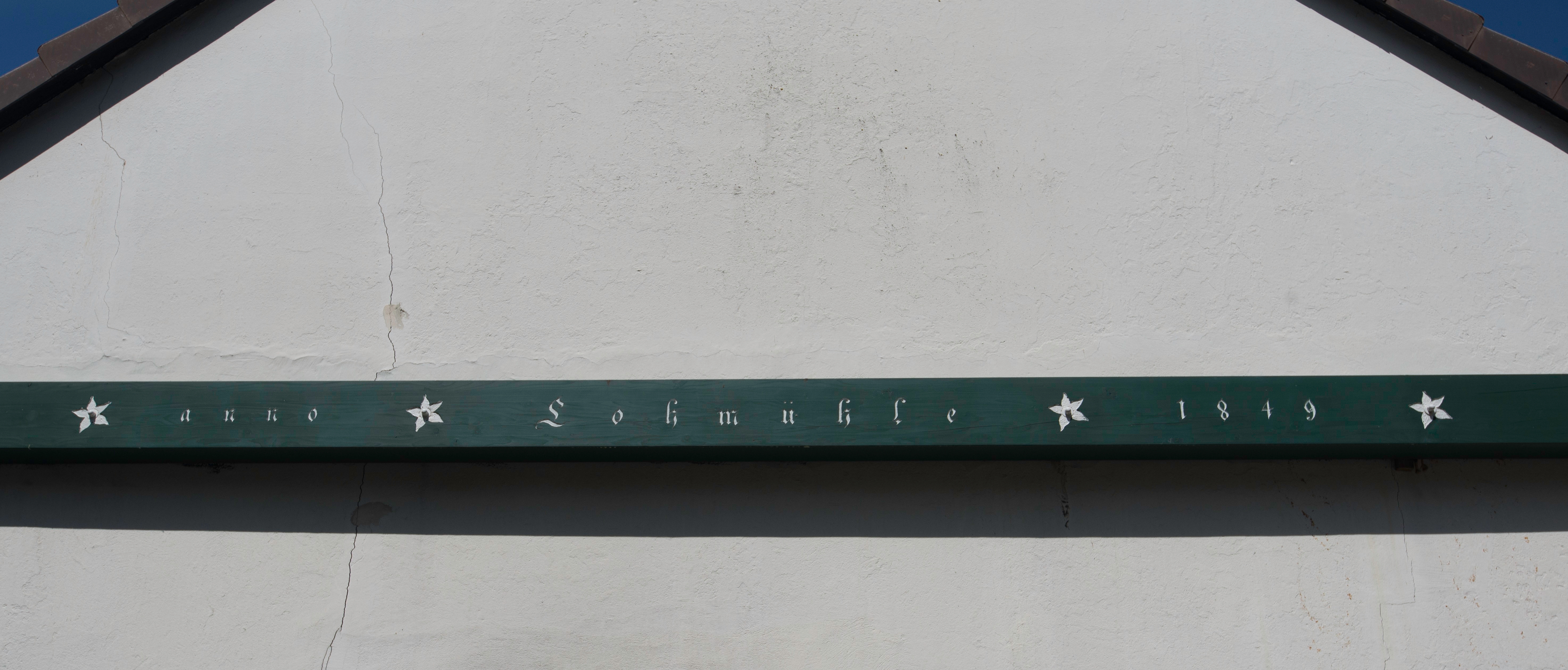 Eingangsschild der Schrofmühle