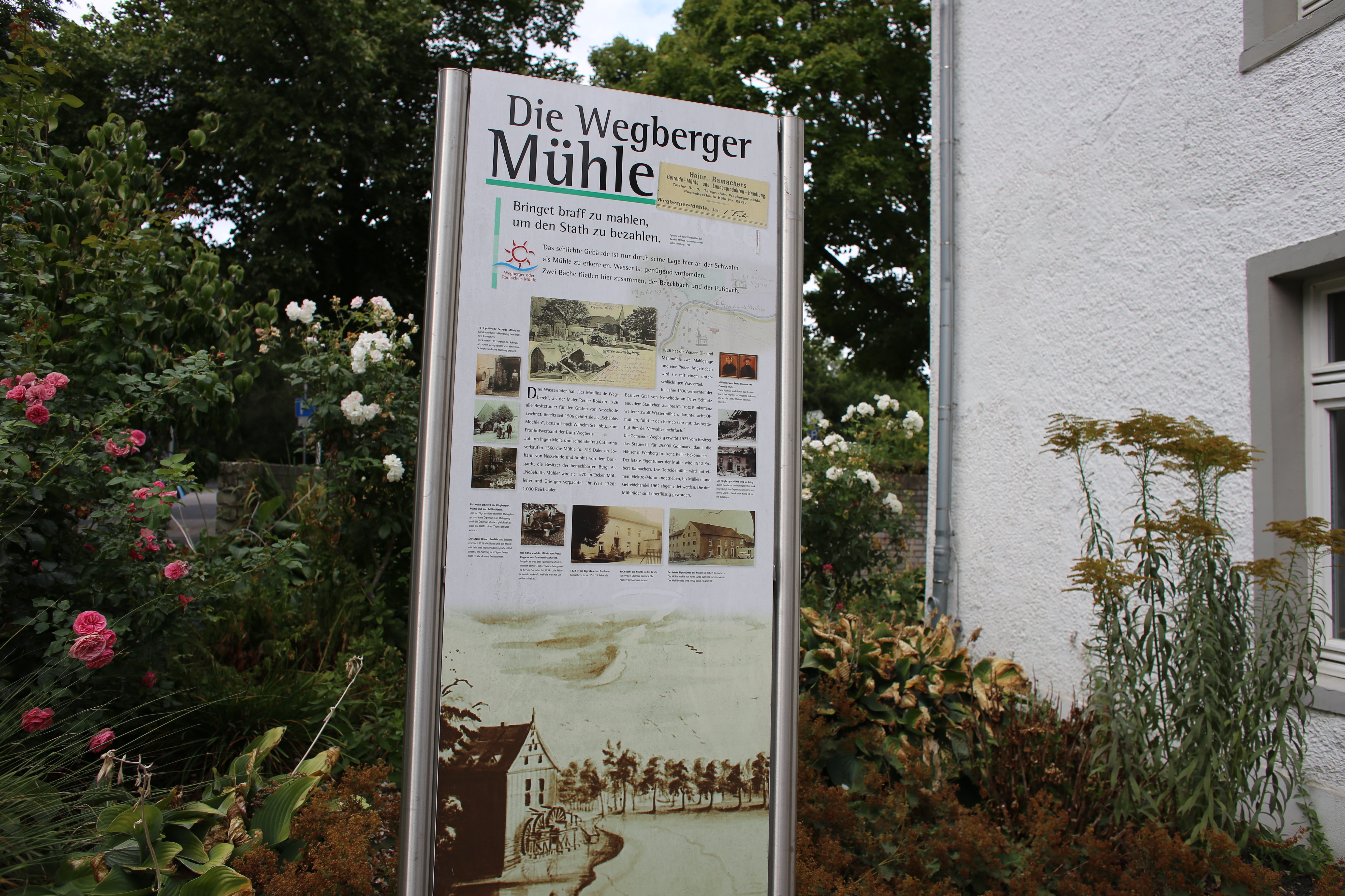 Infopunkt Informationstafel über die Wegberger Mühle
