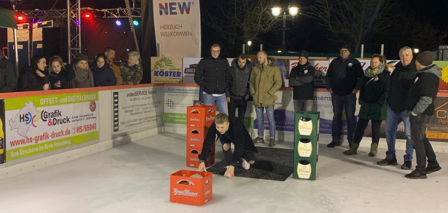 Wegberger Eisbahn Bierkasten Curling